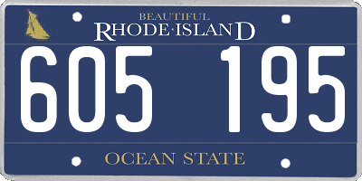 RI license plate 605195