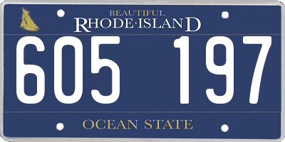 RI license plate 605197