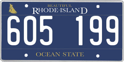RI license plate 605199