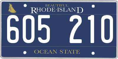 RI license plate 605210