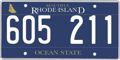 RI license plate 605211