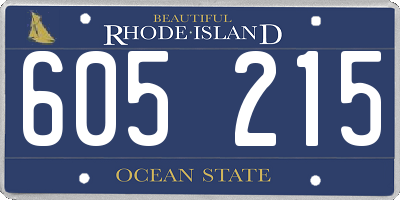 RI license plate 605215