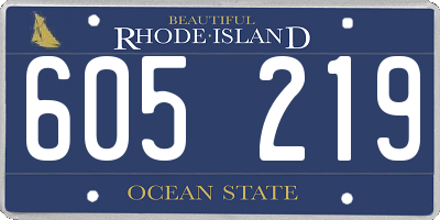 RI license plate 605219