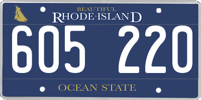 RI license plate 605220