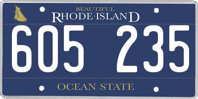 RI license plate 605235