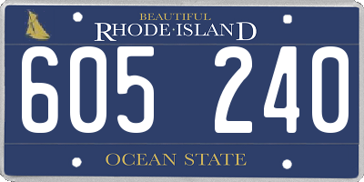 RI license plate 605240