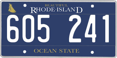 RI license plate 605241