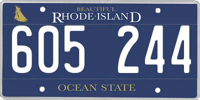 RI license plate 605244