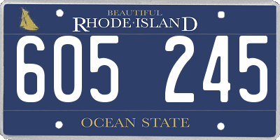 RI license plate 605245