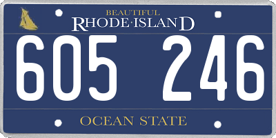 RI license plate 605246