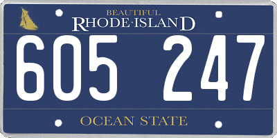 RI license plate 605247