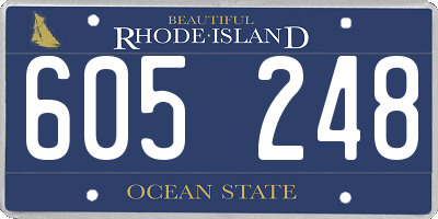 RI license plate 605248