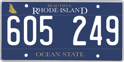 RI license plate 605249