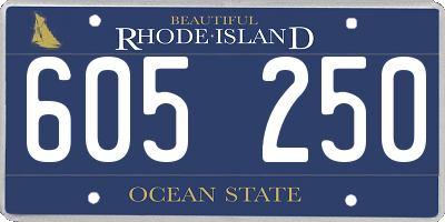 RI license plate 605250