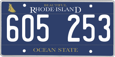 RI license plate 605253