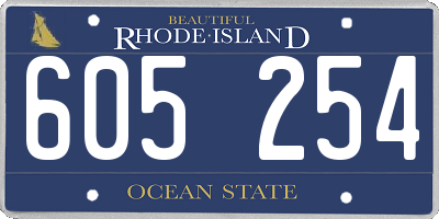 RI license plate 605254