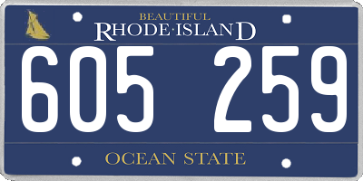 RI license plate 605259