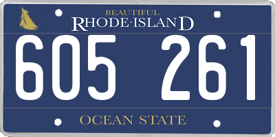 RI license plate 605261
