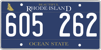 RI license plate 605262