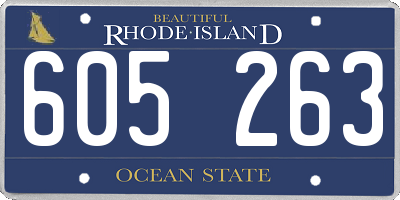 RI license plate 605263