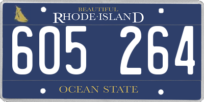 RI license plate 605264
