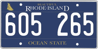 RI license plate 605265