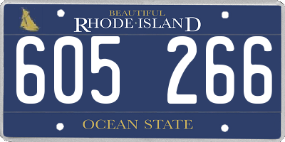 RI license plate 605266