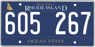 RI license plate 605267
