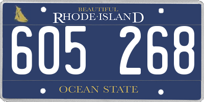 RI license plate 605268
