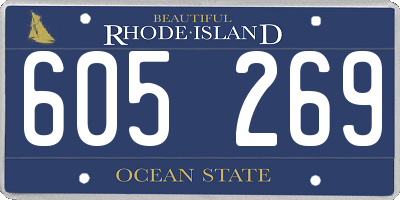 RI license plate 605269