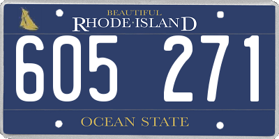 RI license plate 605271