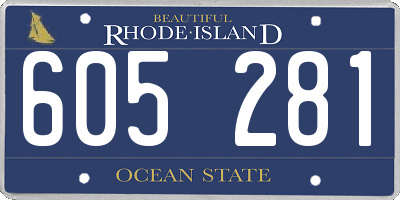 RI license plate 605281