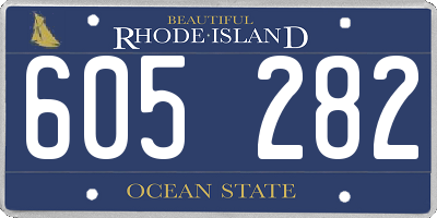 RI license plate 605282