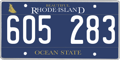 RI license plate 605283
