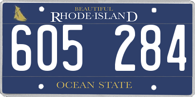 RI license plate 605284