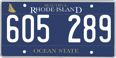 RI license plate 605289