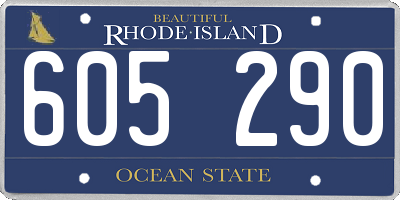 RI license plate 605290