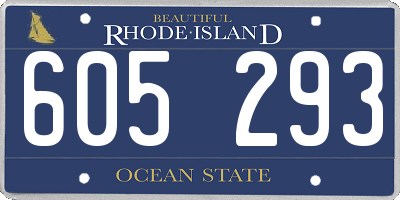 RI license plate 605293