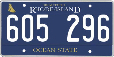 RI license plate 605296