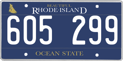 RI license plate 605299