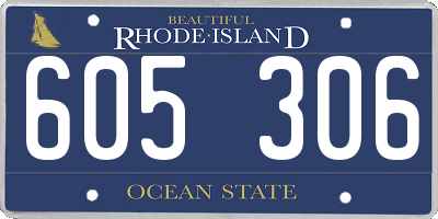 RI license plate 605306