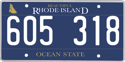 RI license plate 605318