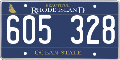 RI license plate 605328