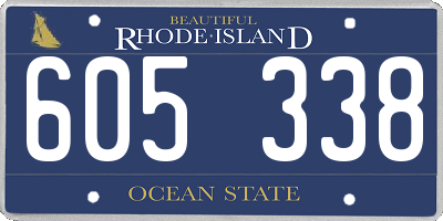 RI license plate 605338