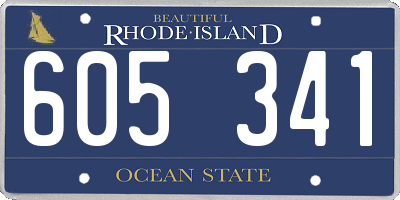 RI license plate 605341
