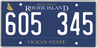 RI license plate 605345