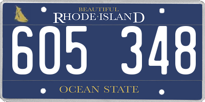 RI license plate 605348