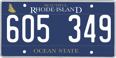 RI license plate 605349