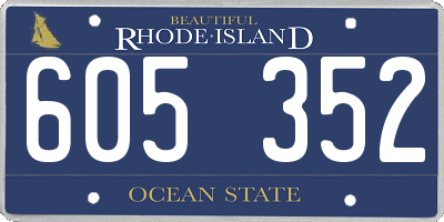 RI license plate 605352