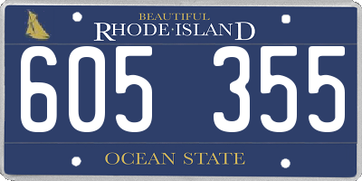 RI license plate 605355